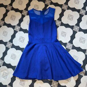 Royal blue mesh dress